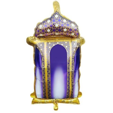 18 İNC RAMAZAN KANDİL FİGÜRLÜ MOR FOLYO BALON 59.5*58