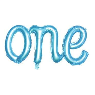 ONE MAVİ FOLYO BALON  50*107