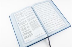 Feyzü'l Furkan Kur'ân-ı Kerîm ve Tefsirli Meali (Orta Boy - Mushaf ve Meal - Ciltli) LACİVERT