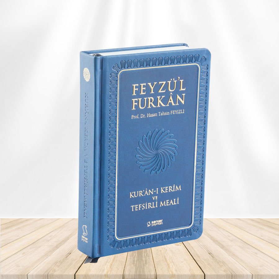 Feyzü'l Furkan Kur'ân-ı Kerîm ve Tefsirli Meali (Büyük Boy - Mushaf ve Meal - Ciltli) LACİVERT