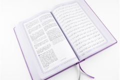 Feyzü'l Furkan Kur'ân-ı Kerîm ve Tefsirli Meali (Büyük Boy - Mushaf ve Meal - Ciltli) LİLA