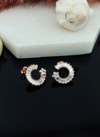 925 Ayar Zirkon Taşlı Gümüş Küpe