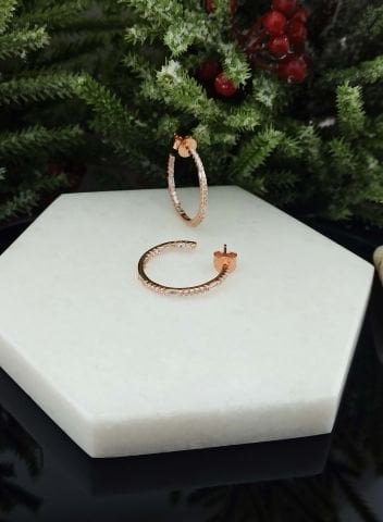 925 Ayar Zirkon Taşlı Gümüş Küpe