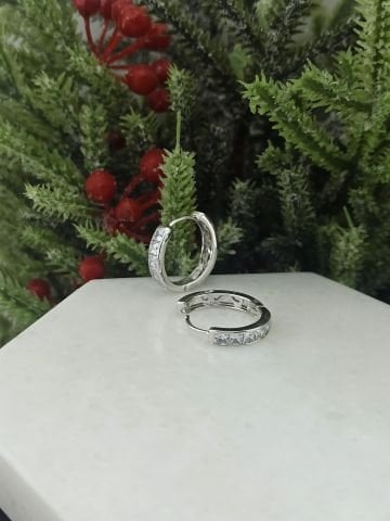 925 Ayar Zirkon Taşlı Gümüş Küpe