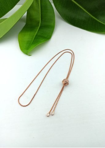 925 Ayar Zirkon Taşlı & Asansörlü Gümüş Kolye