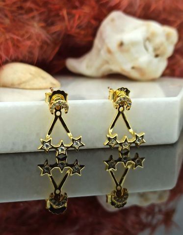 925 Ayar Zirkon Taşlı Gümüş Küpe