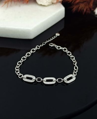 925 Ayar Zirkon Taşlı Gümüş Bileklik