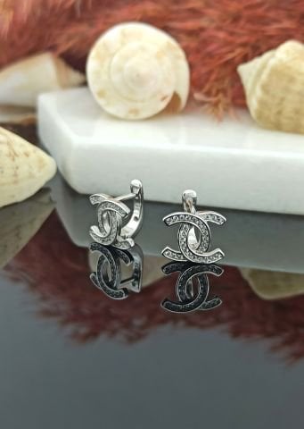 925 Ayar Zirkon Taşlı Gümüş Küpe