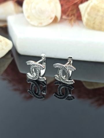925 Ayar Zirkon Taşlı Gümüş Küpe