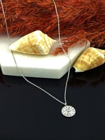 925 Ayar Zirkon Taşlı Gümüş Kolye