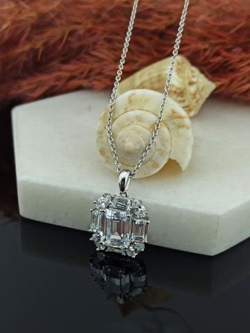 925 Ayar Zirkon Taşlı Gümüş Kolye