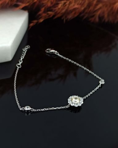 925 Ayar Zirkon Taşlı Gümüş Bileklik