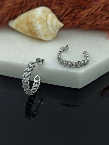 925 Ayar Zirkon Taşlı Gümüş Küpe