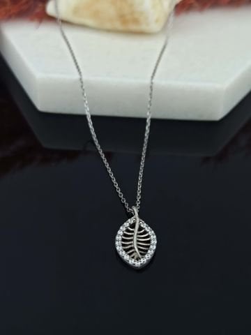 925 Ayar Zirkon Taşlı Gümüş Kolye