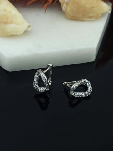925 Ayar Zirkon Taşlı Gümüş Küpe