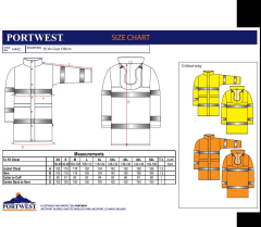 Portwest Hi-Vis Reflektörlü Sarı Yağmurluk Uzun