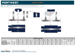 Portwest Hi-Vis Sarı Lacivert Parka