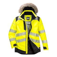 Portwest PW369 Hi-Vis Kışlık Parka Ceket Sarı