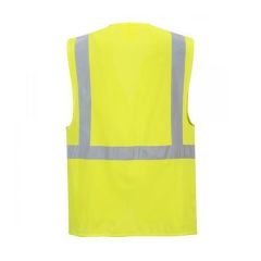 Sarı Hi-Vis Reflektörlü Mühendis İkaz Yeleği