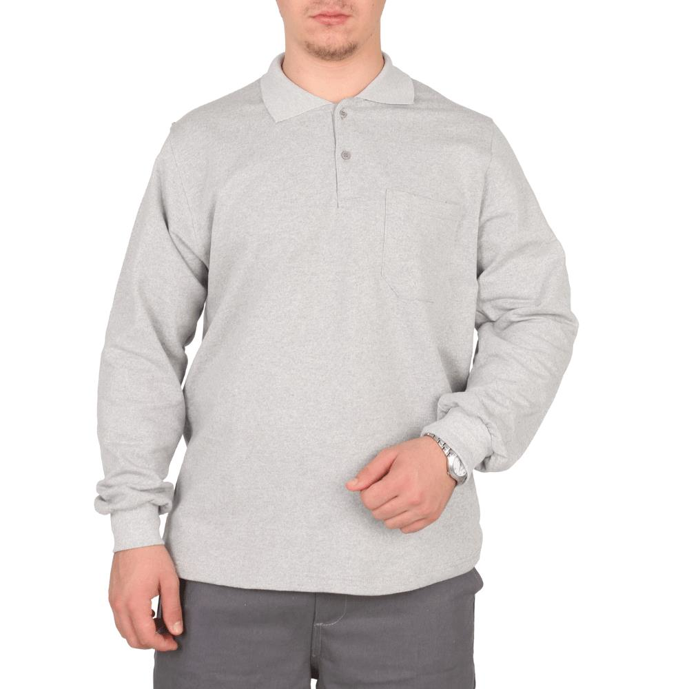 Polo Yaka Sweatshirt Gri