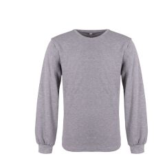 Bisiklet Yaka Sweatshirt Gri