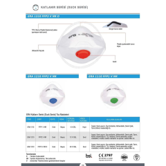 Era 1210 V FFP2 NR D Ventilli Katlanır Serisi Maske 25'li Paket