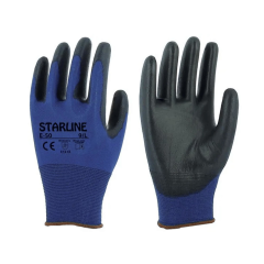 Starline E-50 1/2 PU (Poliüretan) Kaplı 18G Dokuma Naylon Astarlı İş Eldiveni EN388-3121X