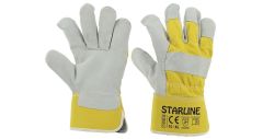 Starline E-110192C-SR Yarma Deri Eldiven Sarı 7cm Bileklik EN388-4122X