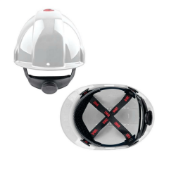 3M™ G3000 Beyaz Baret Uvicator Mandallı Havalandırmalı Plastik Ter Bantlı
