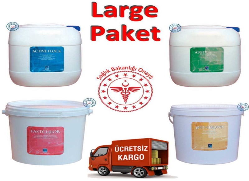 Havuz Kimyasalları Seti - Dörtlü, Large Paket!