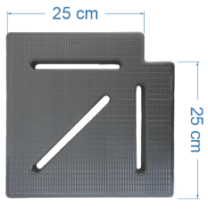 Havuz Izgara Köşe Parçası 25 cm 90 Derece Antrasit Gri
