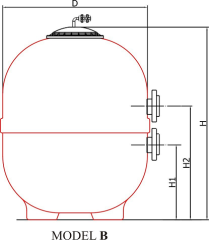 1600 mm Polyester Havuz Kum Filtresi