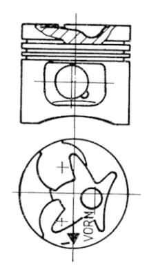 PISTON SEGMAN 0.50 87.50mm MERCEDES OM601 OM602 OM603 W201 W124 W202 W463