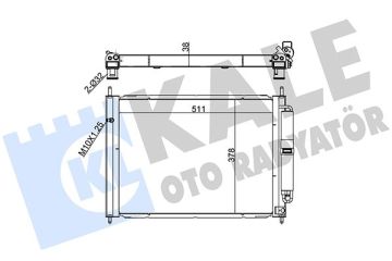 RADYATÖR KONDENSER TÜPLÜ CLIO III-MODUS 1.5 DCI MEK AC 510x382x18 16