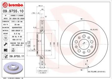 ON FREN DISK AYNA VOLVO S60 I 2.0 T -2.4 00 10 V70 II 2.4 05 08 XC90 I D3 / D5 09 14