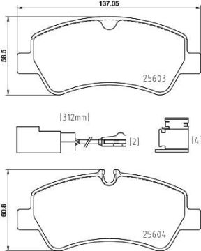 ARKA DISK BALATA CIFT TEKER TRANSIT V363-V.362 12