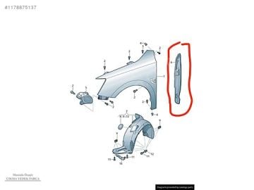 Skoda Fabia 3 Ön Çamurluk Kapağı Sol Orjinal 6V0821111