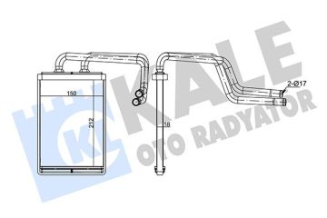 KALORİFER RADYATÖRÜ HYUNDAI ELANTRA 1.6L G4ED benzinli 16v 01-06 2.0L D4EA CRDi dizel 16v 00-06 - A LEMİNYUM