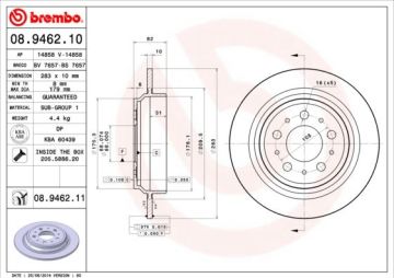 ARKA FREN DISK AYNA VOLVO S70 96 00 V70 96 00 XC70 99 04