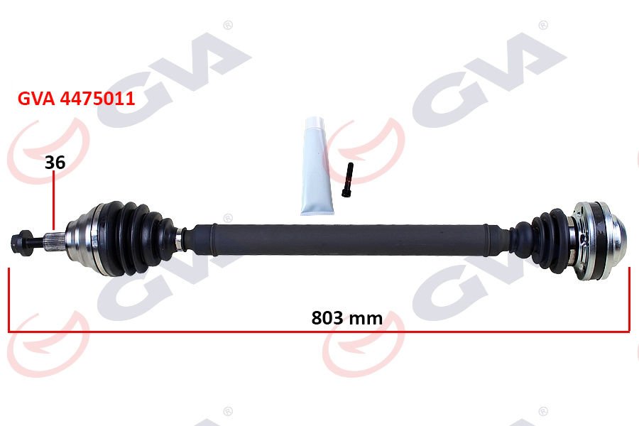 KOMPLE AKS SAĞ CADDY III 1.9 TDI 04-10 BJB 803mm