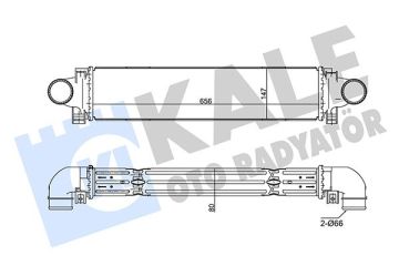 TURBO RADYATÖRÜ INTERCOOLER AL/PL/BRZ S60 II-S80 II-V60-V70 III-XC60-XC60 II-XC70 II