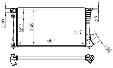 RADYATÖR 306 II-PARTNER-XSARA BERLINGO 1.9D AC MEK 670x377x34