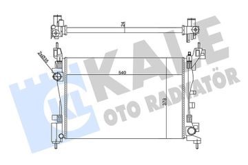 RADYATÖR PEUGEOT BIPPER-CITROEN NEMO-FIAT FIORINO 1.4 08 MT 24MM AL/MKNK 540X378X24