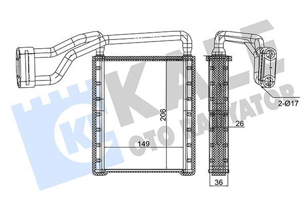 KALORIFER RADYATORU ARKA TRANSIT V363 14 17 CUSTOM V362 14 17