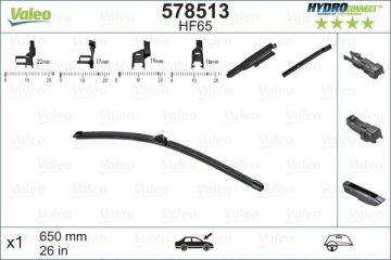 SİLECEK SÜPÜRGESİ ÖN 65cm X1 MUZ TİPİ HydroConnect ÇOKLU BAĞLANTILI ÜNİVERSAL HF65