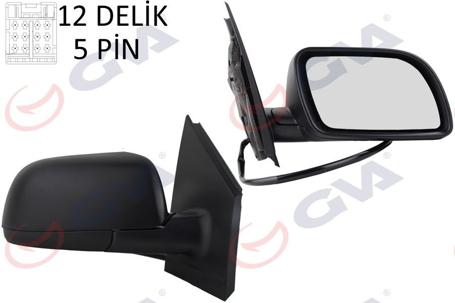 DIŞ DİKİZ AYNASI SAĞ POLO 02 ELEKTRİKLİ ISITMALI ASFERİK 5 FİŞ VM-194EHR