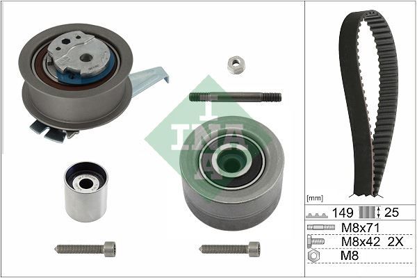 Triger Kayış Seti Audi CADDY-PASSAT-TİGUAN-A3-A4-A5 A6 DSUD-DTRB-DTRD-DEZE-DTNA DTPA 2,0 TDİİNA 530083510 05L198119B 05L198119A