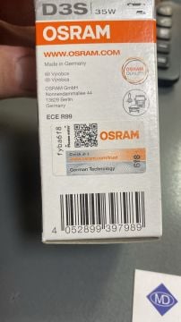 D3S XENON 35W AMPUL PK32D-5 66340CLC OSRAM Gün ışıhı