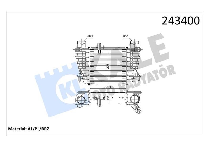 TURBO RADYATÖRÜ INTERCOOLER CLIO III 1.5 DCI AL PL AL PL SİSTEM