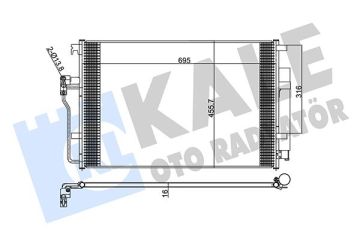 KLIMA RADYATORU MERCEDES SPRINTER B906 B907 B910 . VW CRAFTER 30-35-50